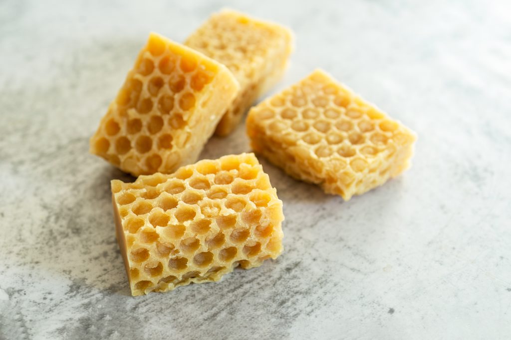 handmade natural cold process honey bar soap.