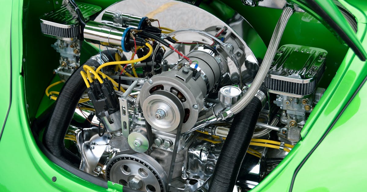 detailed view of a volkswagen engine showcasing automotive engineering precision