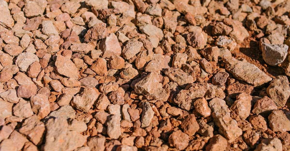 detailed view of scattered brown stones showing rough texture and natural composition