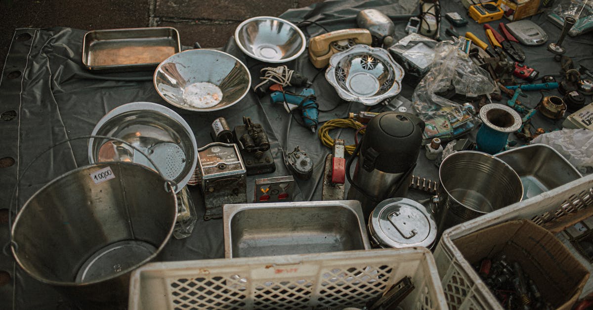 free stock photo of asphalt flea market jar