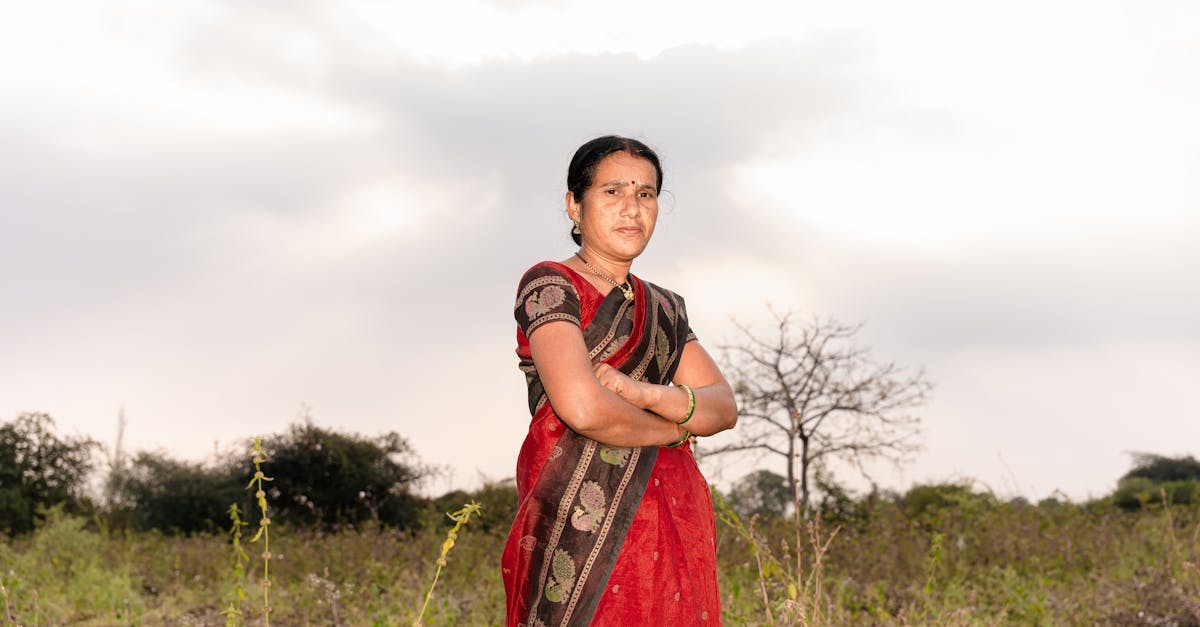 south asian female farmer standing confidently in a rural field nagpur 1