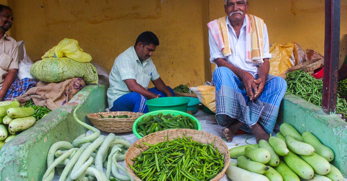 fresh vegetables on display at a local market in cumbum india highlighting vibrant street life