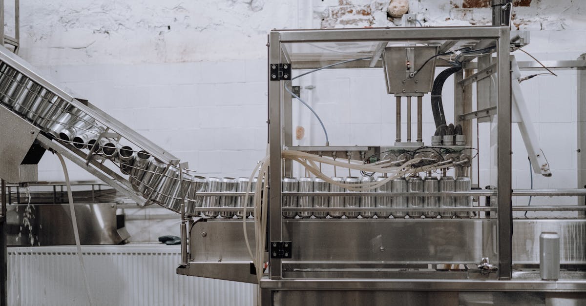 automated beverage can packaging in a modern factory setting