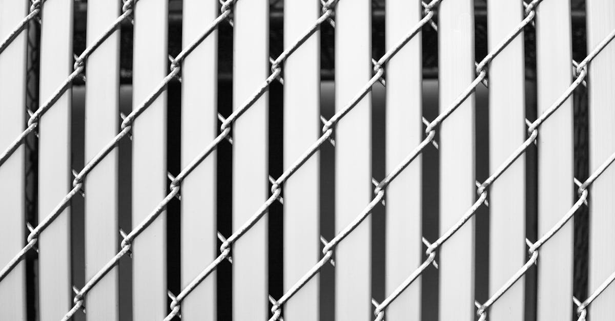 detailed close up of a metal wire fence with a striped pattern emphasizing its minimalistic design