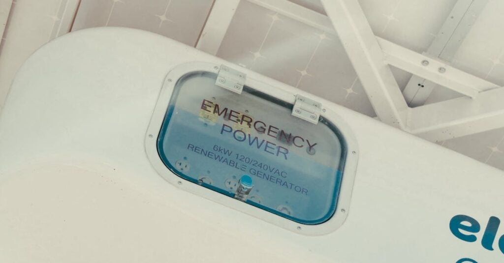 image of an emergency power generator powered by renewable energy featuring clean technology concep