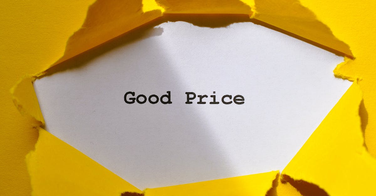 yellow paper torn to reveal good price perfect for sales and marketing concepts